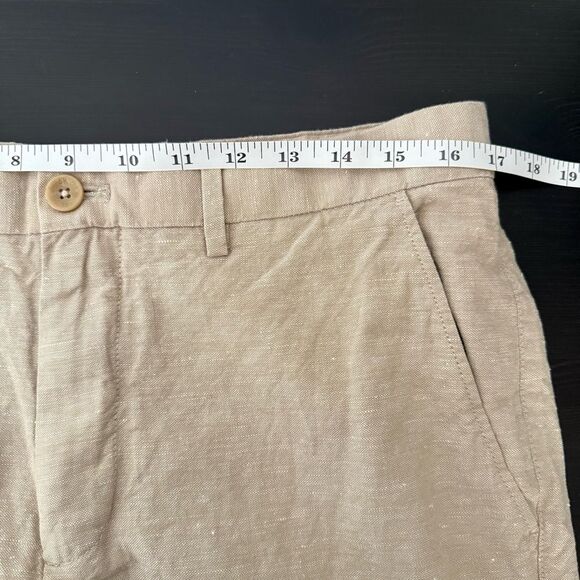 Banana Republic Kentfield Pants Mens 33x30 Tan Linen Blend Casual Preppy Office - Picture 10 of 12